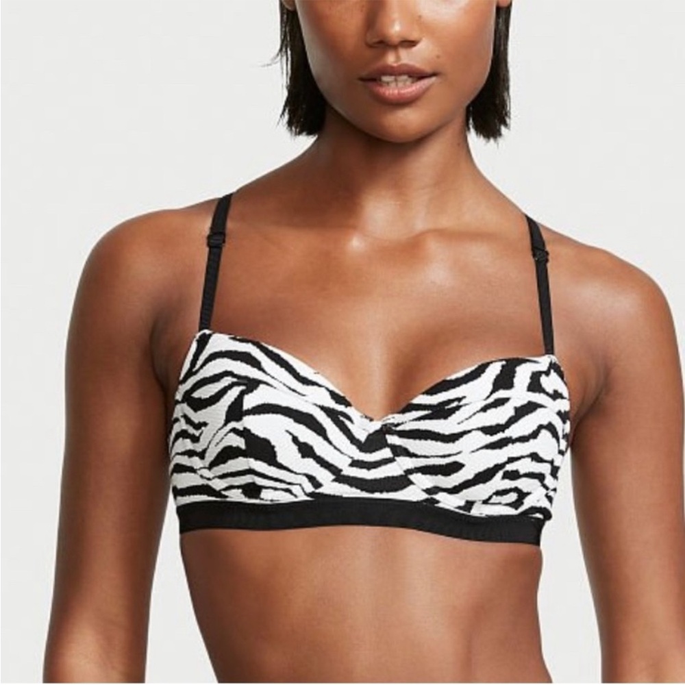 Victoria’s Secret Wild Wanderer Wicked Jacquard Zebra Bikini Top, 34C